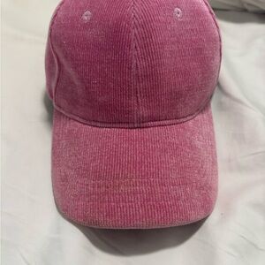 Pink Corduroy Cap